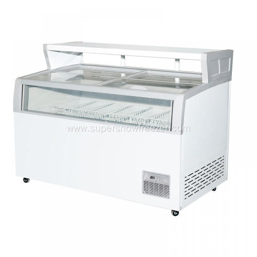 Mobile commercial Used Display Ice Cream Fridge